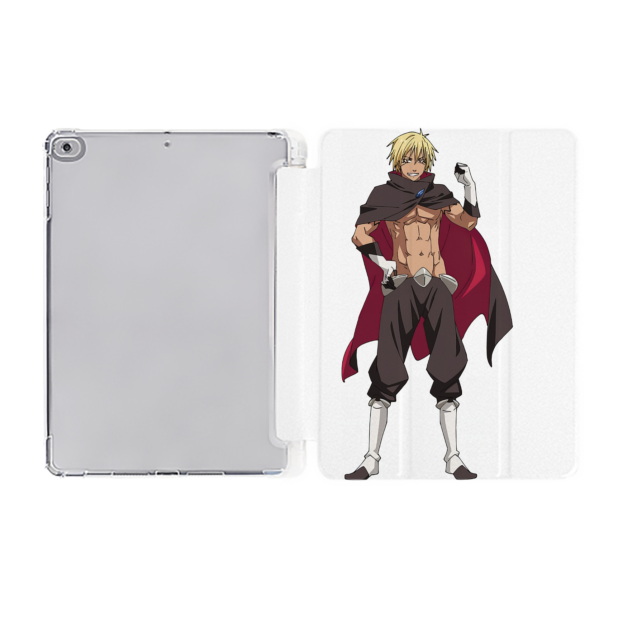 （画像用） 転スラ Regarding Reincarnated to Slime IPad ケース ペン収納付き 三つ折りスタンド PUレザー×シリコン 対応機種9.5/10.5/10.9インチ